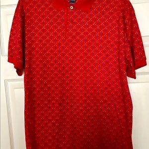 XL Polo Ralph Lauren Red Golf Shirt Men’s 100% Cotton - Golf Club motif